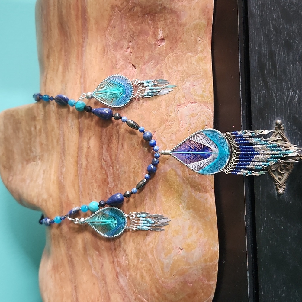 Dreamcatcher Necklace And Earrings Set